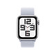 Apple/苹果 Watch SE 智能手表GPS款40毫米银色铝金属表壳青云色回环式运动表带MXF33CH/B