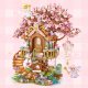 Loz Lizhi Bloques de construcción de juguetes para niños Modelo Modelo de la casa Tree Air Puzzle Regalos de bricolaje para niños y novios Año Nuevo 1381 CHERRY TRUE House