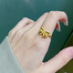 Pupan Lao Phoenix Gold Store Model Gold 9999 Bow Ring Fugitive Princess Living Ring Holiday Gift to Girlfriend for Old Age Gold Bow Ring 0.78g