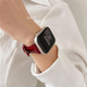 Xingying Wine Red Small Taist S10 Huaqiangbei S9 STRAP ULTRA2 mince en cuir authentique adapté à Iwatchs8 / S9 Apple en cuir fin milk Couleur Apple Iwatch Nouveau S841mm