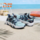 ANTA Children's Sandals Men's Beach Shoes 2026 Summer Baotou Breathable Knob Buttons Physical Education Class Sports Frame Shoes Light Steel Blue/New Ink Blue-1 36