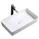 Nordic ceramic wash basin table oval household wash basin bathroom balcony rectangular art basin 8013 small single basin with drain