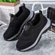 Zunshi pipe elderly shoes men's summer breathable non-slip soft sole dad shoes middle-aged and elderly walking shoes comfortable mesh mother shoes 9207 black men's style 39