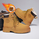 Huili Мужские ботинки Martin Boots осень и зимние мужские флисовые походные снежные ботинки теплые рабочие хлопковые обувь хаки 39