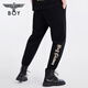 Junge London23 Herbstpaar Casual Hosen, Hoodies, Gold Stamping, Modetrendy Strick Sporthosen N15904 Schwarz S