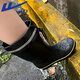 Pull-back rain boots for men, fashionable rainy day waterproof rain boots, car wash water shoes, fishing wear-resistant rubber shoes 89, black drawstring 42
