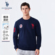U.S. POLO ASSN. Sweater men's autumn round neck trendy loose long-sleeved T-shirt men's casual tops men's wear navy blue L