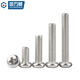 Guwanji 304 stainless steel cross round head screw pan head cross bolt machine tooth small screw switch socket extension screw M3x28 50 pieces