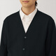 MUJI Men's Wool Washable High Gauge V-Neck Cardigan Men's Sweater Winter Men's Model AA0PFA4A Black L (175/100A)