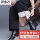 Flying in the Snow Straight Down Pants Women's Outerwear 2025 New Winter Thickened Loose Wide Leg Warm Goose Down Cotton Pants for Middle-aged and Elderly Mothers Pure White Goose Down - Straight Down Pants (Regular Style - Black) Suitable for heights above 161 XL 115-130 Jin Jin equals 0.5 kg