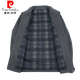 Pierre Cardin Wolle Wollmantel Herrener Herbst- und Winterkleidung verdickte die Mitte der Herrenjacke im mittleren Alter mit mittleren Alter 99652 Schwarz (abnehmbar Down-Liner) 175/l