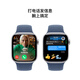Apple/苹果 Watch Series 10 智能手表GPS款42毫米银色铝金属表壳丹宁色运动型表带M/L MX1K3CH/B