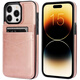 ONEAGREE 纯色支架适用iPhone15/16 Pro max手机壳苹果11/12/13/14卡包套跨境潮牌16e实用简约 棕色 iPhone14 Pro Max