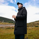 
Peacebird men's down jacket men's mid-length winter new hooded outdoor casual hooded cold-proof jacket black 1 2XL