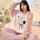 Pei Shiyan Pyjamas für Frauen Korallen Velvet Winter 2024 Neues samt verdickte Flanellmädchen Große Kinder warme Set Außerhalb xx4873/c Samt verdickte Set M 160C75-95jin [Jin gleich 0,5 kg]