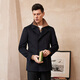 GIOVANNI VALENTINO wool mid-length woolen coat jacket men's business casual windbreaker suit collar slim top Navy XL