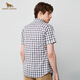 HENRY GRANT Henry Grant 2025 summer short-sleeved breathable top men's lapel summer business shirt plaid shirt red (QTC242140S311) 48 (175/92A)