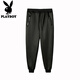 Playboy high-end fat men plus fat plus size casual pants men's winter plus velvet thickening fat loose sports pants men's trend 708 black pocket pants straight plus velvet 7XL 210-235Jin Jin is equal to 0.5 kg