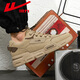Huili men's shoes, work shoes, summer thick sole men's outdoor work shoes, labor protection shoes, men's Martin boots and casual shoes, khaki 42