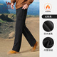
Camel work pants for men and women autumn waterproof casual pants for outdoor hiking sports pants plus velvet woven charge trousers Y14CAY6625A, Phantom Black, men [added velvet] L