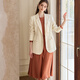 ROEYSHOUSE ROYSHOUSE premium caramel color pleated dress spring new elegant satin waist-closing large hem skirt 10971 caramel color 2XL