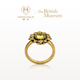 MONOLOGUE Monologue British Museum Symbiosis of All Things Sunflower Peridot Retro Gold Ring MR1406 Gift Premium Sunflower Peridot Ring No. 15