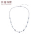 Lukfook Jewelry True Me Series Platinum 950 Seawater Pearl Platinum Necklace Plain Chain GJT0004DS Total Weight 12.28g