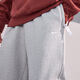 耐克（NIKE）官方男子加绒长裤卫裤针织宽松休闲刺绣个性柔软DX1365 063调色暗灰/白 L