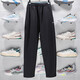 Li Ning sweatpants men's 2023 winter new fitness series straight warm plus fleece casual versatile slut pants AKLT795 AKLT795-3 black L/175