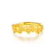 Mengjinyuan gold ring for women, butterfly pure gold index finger ring, live ring, birthday gift for girlfriend, about 3.08g