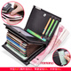 Banyannu genuine leather men's wallet men's 2025 new multi-function wallet card bag integrated short certificate storage wallet black-plaid-patterned-(top layer cowhide-proof brushing)