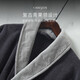 Kangersin five-star hotel bathrobe, men's and women's cotton terry material home wear bathrobe, thickened, soft and water-absorbent, gentleman gray