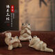 Mianxiaocheng coarse pottery Buddhist Zen frog frog small tea pet handmade tea tray ornaments can raise creative tea play kung fu tea set tea ceremony lying flat little cute frog