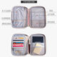 Sac de rangement de document Sac de passeport de passeport billet d'avion anti-vol Storage étanche Clip de passeport de grande capacité Sac de certificat multifonctionnel Gray Bouclier de taille moyenne anti-vol