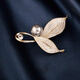 SIRCONSTANCE Rosemary Light Luxury Brooch Women's Fashion Pearl Exquisite Corsage Anti-exposure Suit Accessories Small Fragrance Style Birthday Gift Champagne Gold