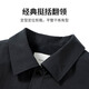 Dances with Wolves Exquisite Lined Jacket Men's Autumn and Winter Lapel Commuting Workwear Jacket Top Black XL