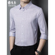 CEO Yageol Mulberry Silk Long Sleeve Shirt Herren Frühlings- und Herbst-Business Casual Top Middle Age's Plaid No-Eisen-Hemd rotes Plaid By901 Plaid Shirt 165/84a
