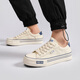 Zapatos para hombres Renminbi Zapatos de lona primavera Nuevos zapatos clásicos de bajo techo para hombres versátiles zapatos de tela casual transpirable para hombres beige-095 41 tamaño regular