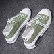 Renben (RENBEN) canvas shoes men's Korean style trendy versatile casual sports shoes men's cloth shoes 2024 new spring breathable trendy shoes W-1 green 43