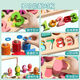 Jennerson Children's Digital Puzzle Building Building Blocks frühe Bildung Aufklärung der Puzzle Intelligenzentwicklung 1-2-3 Jahre alte Jungen und Mädchen angeln Spielzeug Neue Fünf-in-One-Pairing Board