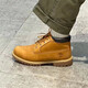 添柏岚（Timberland）经典踢不烂大黄靴休闲增高男女鞋中帮户外真牛皮防水工装马丁靴潮 黄色中帮(偏大一码) 40