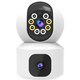 
Via Vision 5G camera home monitoring wireless wifi network high-definition night vision 360 degree panoramic gimbal rotating no dead angle indoor home mobile phone remote monitor two-way intercom [WiFi binocular version] Intelligent tracking + full color night vision + 5G dual-band 30-day loop video card