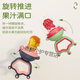 Selected baby bite bag, fruit and vegetable happy eating, fruit pacifier, food supplement bag, baby soothing teether, molar stick, green - push style, 3 mesh bags + chain, 1 pack