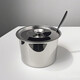 Kamanpai raised stainless steel basin with lid, commercial stall, sauce basin, stainless steel cold mix, household stainless steel sauce basin, stainless steel, non-magnetic stainless steel, white steel, separate lid opening 14cm
