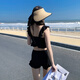 梵韬泳衣女2024两件式平角保守显瘦小胸聚拢温泉泳装 焦糖838# XL码【建议108-130斤】