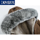 Kaiser (Kaiser) Liner de visón Nicole para el abrigo de pieles de piel de visón entera de longitud media de longitud media para hombres en invierno grueso plateado azul lineador de visón 175/xl adecuado para el peso 130-145 Jin [Jin iguala 0.5 kg]