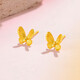 Liuguifu Jewelry K gold earrings Liuyingyedie yellow 18k gold earrings women's fashion earrings EK0200095 about 0.95g
