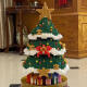 Wuji kompatible Lego Christma Weihnachtsbaum Elch Schneemann Bau Block Ornamente Mikrokornversammlung Kinderspielzeuggeschenke. Erhöhen Sie Santa 2694 Pellets für Lieferwerkzeuge