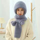 Changyin New Winter Knitted Snow Hat Cycling Warm Mom Fashionable Ear Protection Baotou Hat Women's Hat Scarf All-in-One Hat Elegant Camel