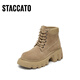 Sigatu's New Winter Winter British Style Martin Boots Big Yellow Boots Botas cortas Botas de mujeres elevadas Y3929DD4 Cool Khaki 37
